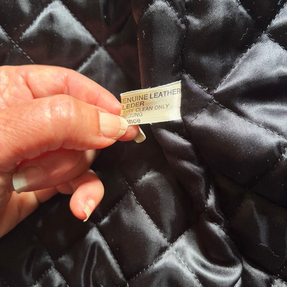 Pacha Boutique Leather Jacket Belted Black Size Small - Picture 5 of 11